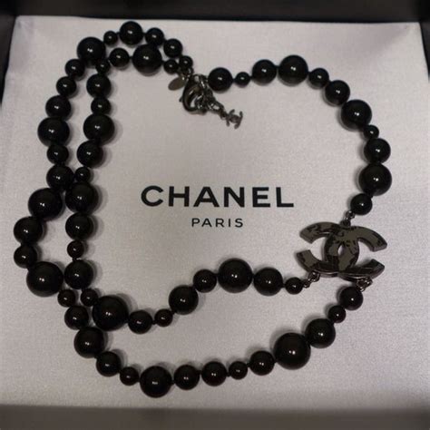 black pearl chanel nail|chanel black pearl necklace.